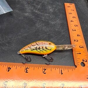 Bomber Fat Free Fingerling Crankbait Bill Dance Signature Orange Crawfish‎ Lure
